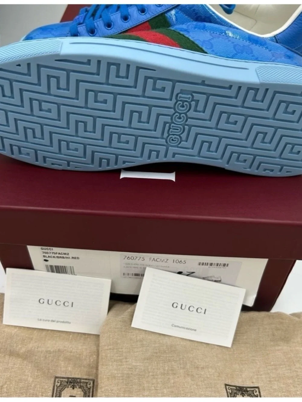 Gucci ace crystal canvas low top sneakers size 7 fits SUS made in Italy
